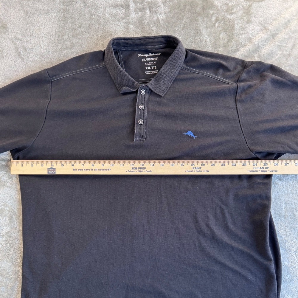 Tommy Bahama IslandZone Polo Shirt Mens XXL Gray Supima Golf Dadcore Preppy‎ - Picture 4 of 8